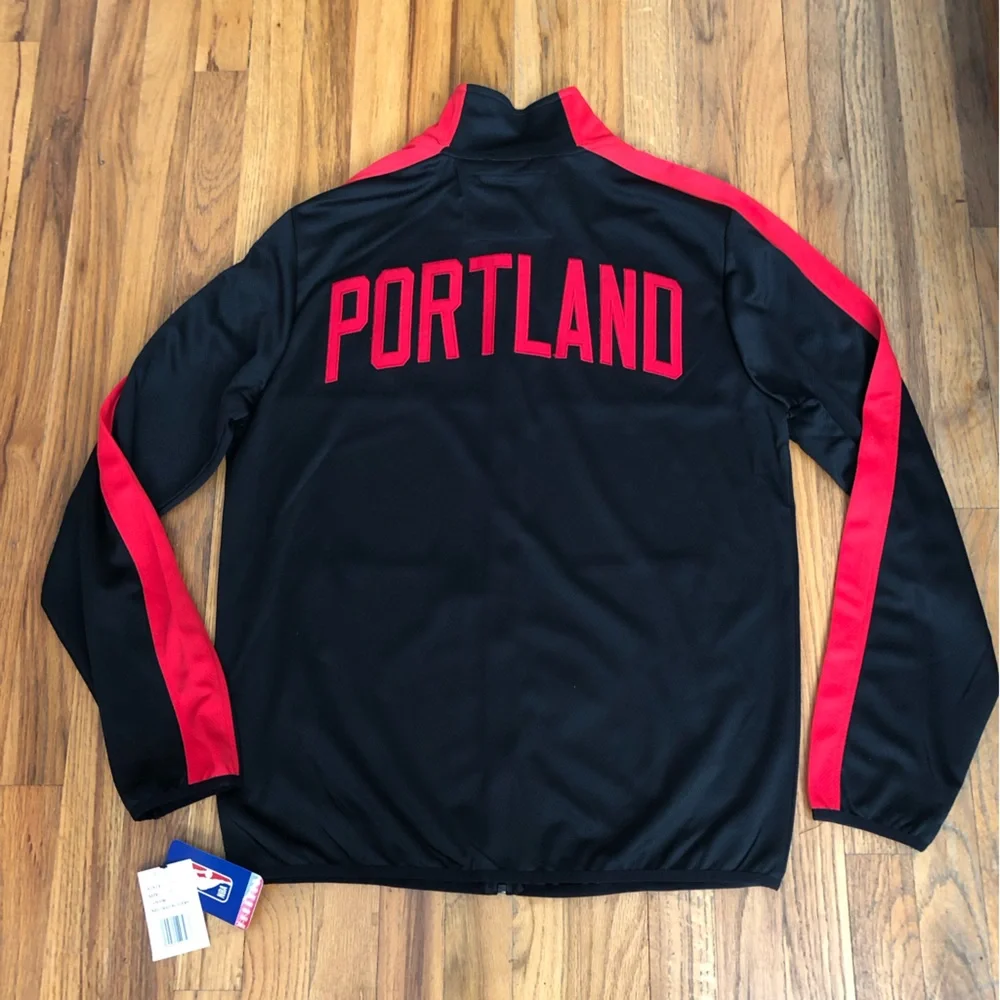 NWT Portland Trail Blazers zip up long sleeve track jacket Trailblazers medium - Picture 2 of 12